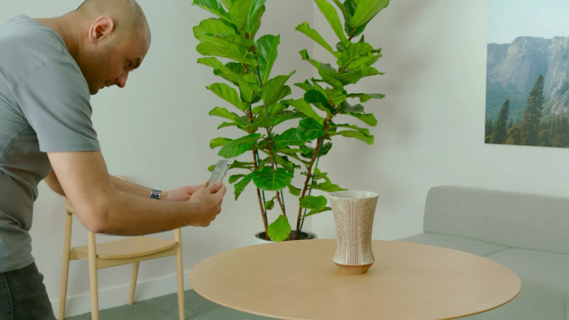 Camera phone capturing well-lit product photos from different angles